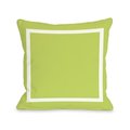 One Bella Casa One Bella Casa 71092PL16O 16 x 16 in. Samantha Simple Square Outdoor Pillow - Lime Green 71092PL16O